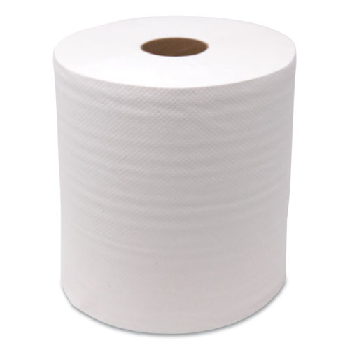 Hardwound Roll Towels, 1-ply, Natural, 8" X 600 Ft, 12 Rolls/carton